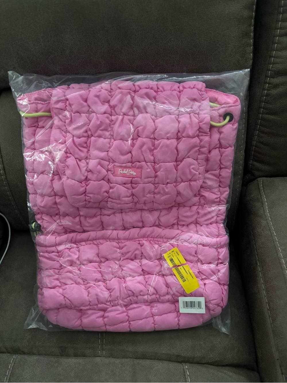 PINK PUFFER BACKPACK